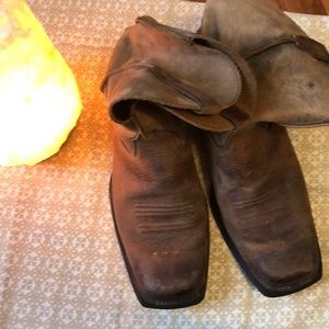 Mens Ariat Brown Square Toe Leather Boots